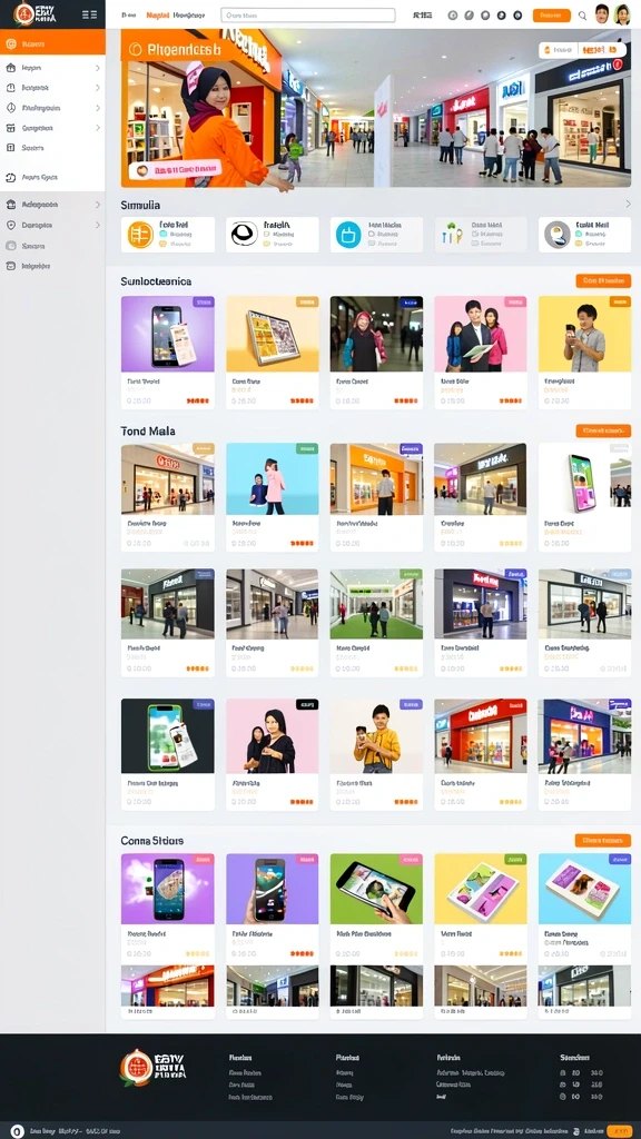 Ringkasan katalog memperlihatkan nama paket, versi, ukuran, dan rating secara berurutan.